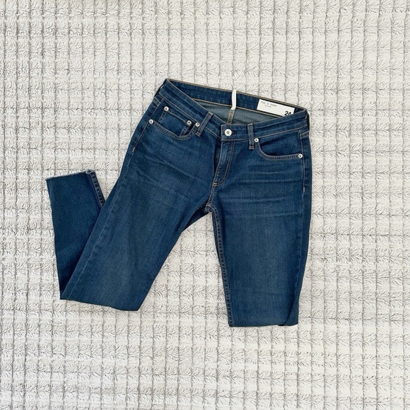 rag & bone Dark Blue Skinny Jeans - Picture 2 of 4